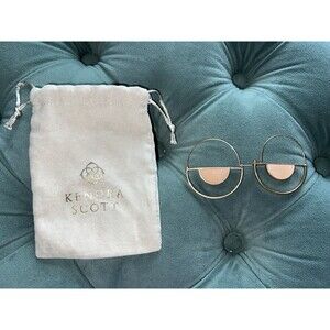 Kendra Scott Half Moon Hoop Earrings - Rose Quartz